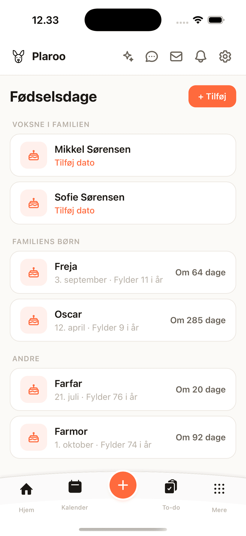 Plaroos fødselsdagsoversigt